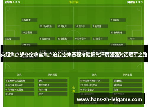 英超焦点战冬窗收官焦点追踪密集赛程考验板凳深度强强对话冠军之路